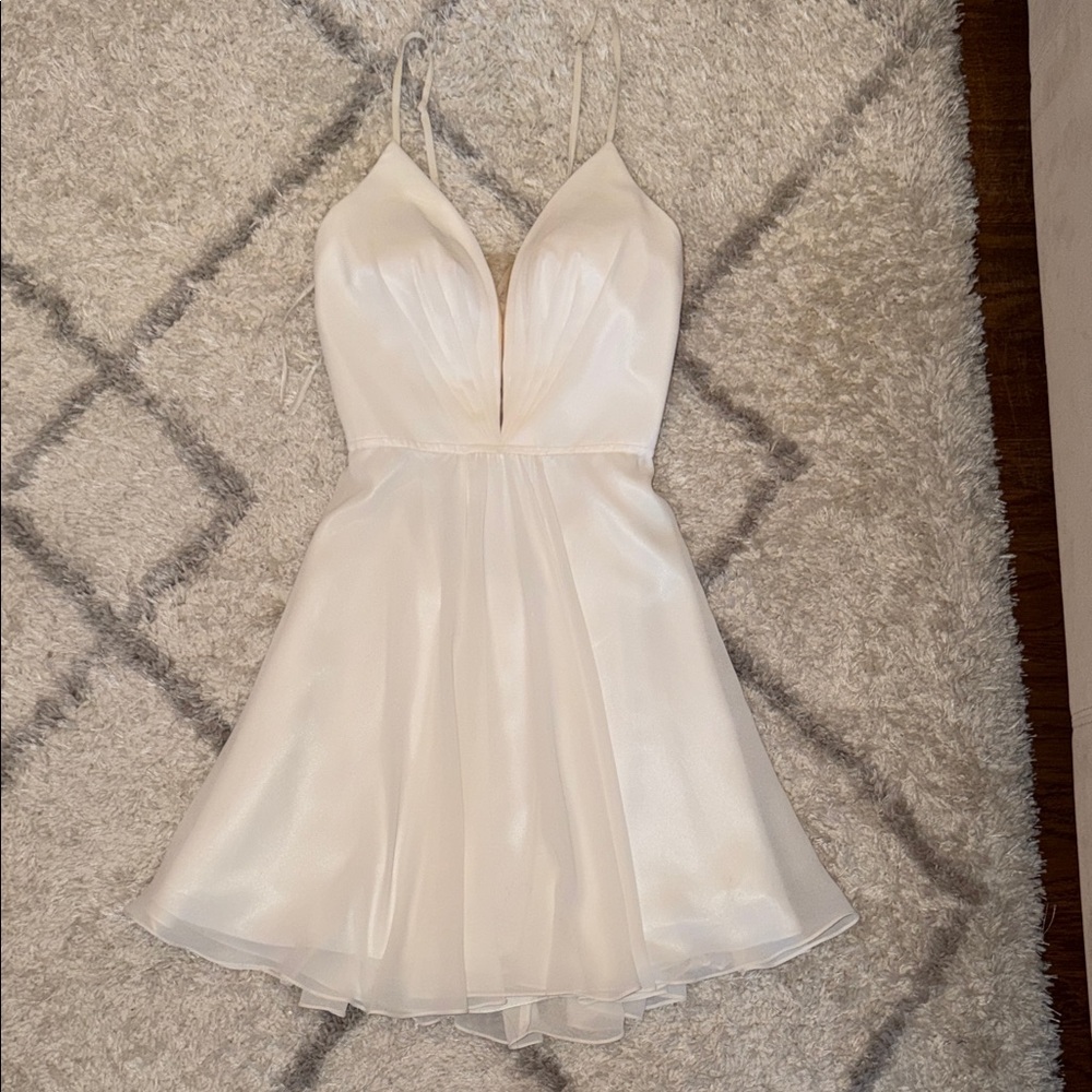 Faviana Ivory Mini Dress